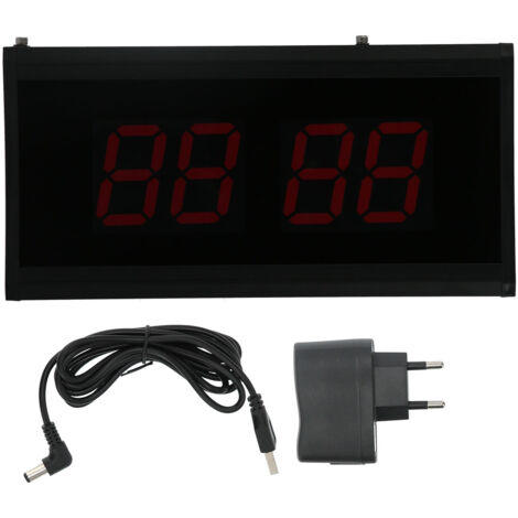 Digitale Wanduhr mit großem Display und Kalender – Elektrische Tischuhr für Zuhause und Büro, EU-Stecker 100–220 V