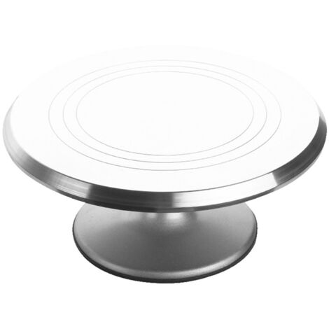 Drehbarer Tortenständer aus Aluminiumlegierung, weiß, drehbar, zur Dekoration und Präsentation (1/5)