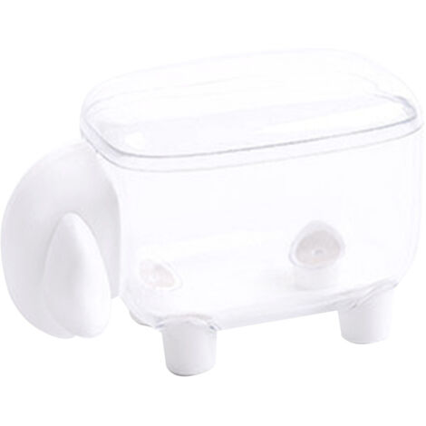 Schafförmiger Wattebauschhalter, transparente Zahnstocherbox, weiße Innendekoration (1/5)