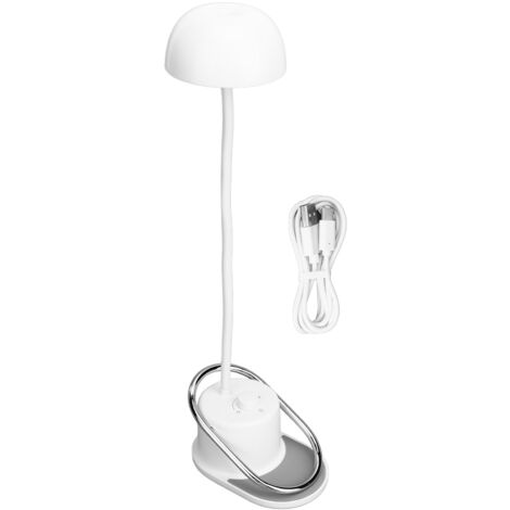 Wiederaufladbare LED-Schreibtischlampe mit USB-Anschluss, 360° verstellbarer Klemmleuchte zum Lesen, Augenschutz und Dimmfunktion für Schlafzimmer und Nachttisch (1/5)