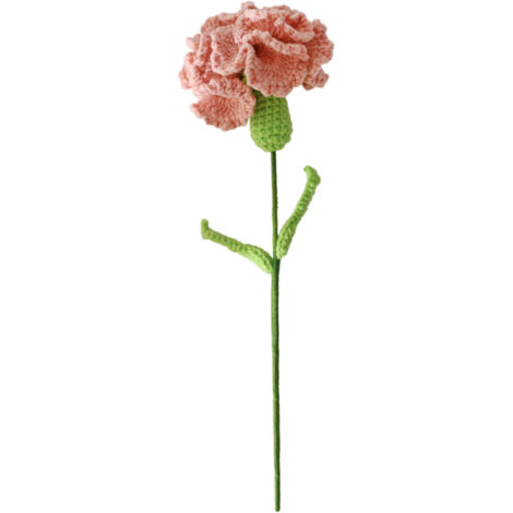 Handgeflochtener künstlicher Wollblumenstrauß – Dekorative Nelken (1/5)