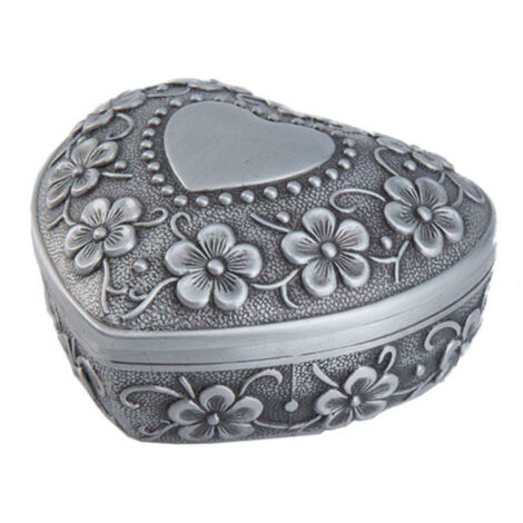 Vintage-Schmuckkästchen in Herzform, perfekt als Geburtstagsgeschenk, für Hochzeiten oder zur übersichtlichen Aufbewahrung. (1/5)