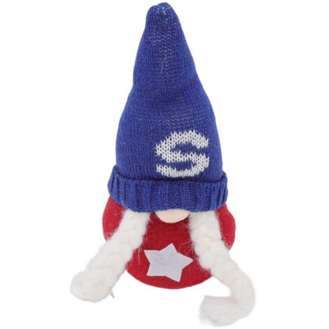 Gesichtslose Strickpuppe für die Feierlichkeiten zum 4. Juli – Patriotische Wichteldekoration und Alphabet-Ornament zum Unabhängigkeitstag (1/5)