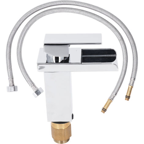 Einhebel-Wasserfall-Waschtischarmatur mit G1/2-Gewindeanschluss für Waschbecken (1/5)