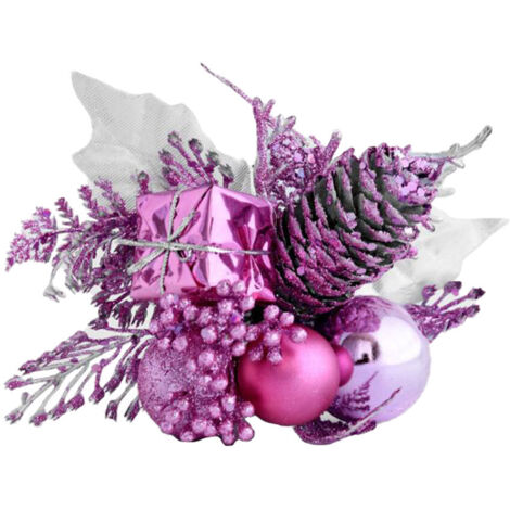 Künstlicher Weihnachtszweig mit Tannenzapfen zur festlichen Dekoration (1/5)