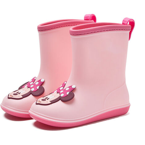 Wasserdichte, rutschfeste PVC-Regenstiefel für Kinder mit niedlichen Mustern, leicht, rosa, 15 cm (1/5)
