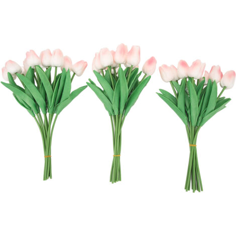 30 innovative künstliche Tulpen aus PU, handgefertigte Kunstblumen für Hochzeiten, Partys und Heimdekoration, pfirsichrosa Farbe