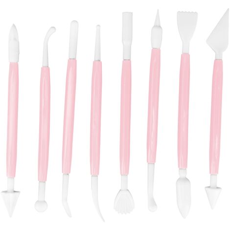8-teiliges rosa Fondant-Werkzeugset zum Dekorieren von Torten, DIY-Backzubehör