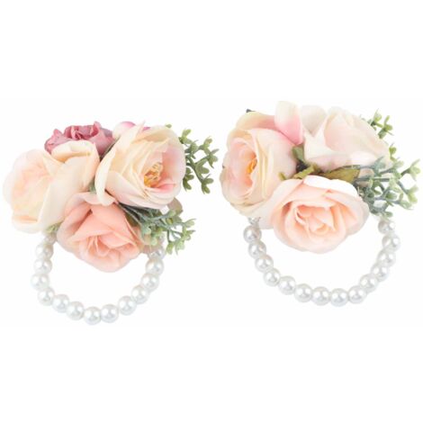 künstliche Rosen für Brautjungfern-Handgelenkschmuck – geeignet für Hochzeiten, Jubiläen und Partys (1/5)