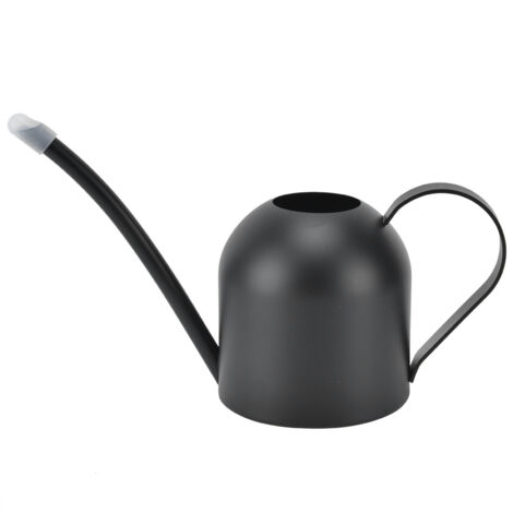 Schwarze Edelstahl-Gießkanne (500 ml) für Topfpflanzen und Blumen