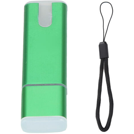 GB grüner tragbarer USB-Stick mit LED-Leuchte und stoßfester Handschlaufe für Laptops (1/5)