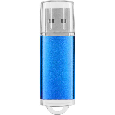 64 GB blauer, transparenter USB-Stick – tragbarer Speicher für PC und Tablet (1/5)