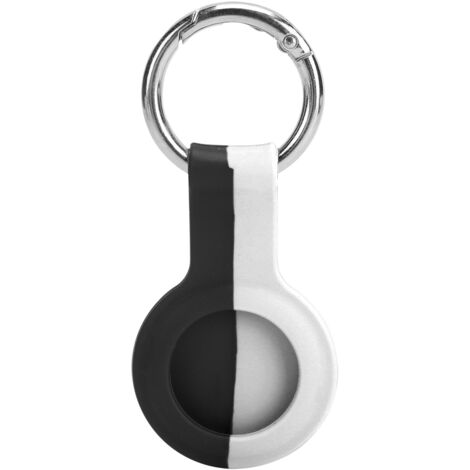 Zweifarbige Silikon-Schutzhülle mit Metallschnalle für iOS Tracker – Schwarz und Weiß (1/5)