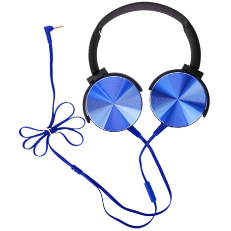 Sony MDR-XB450AP Extra Bass Kopfhörer mit leichtem, verstellbarem Kopfbügel (Blau) (1/5)