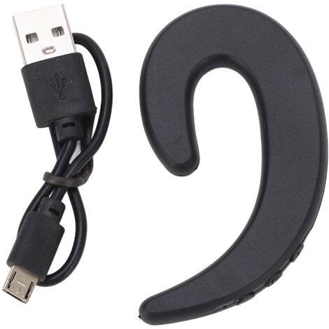 Kabelloses Bluetooth-Headset mit Mikrofon und Stereo-Ohrbügel (Schwarz) (1/5)