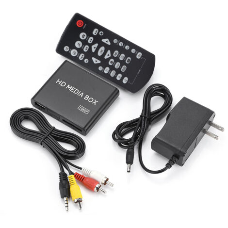 Mini-Multimedia-Box mit Full HD 1080p, kompatibel mit USB/MMC, Formate ...