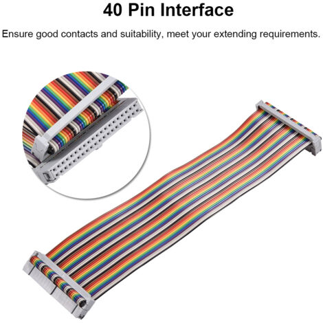 DMiotech 40-poliges Flachbandkabel – Buchse Zu Buchse, 50 Cm, 2,54 Mm Raster – Für Raspberry Pi & Elektronik-Projekte