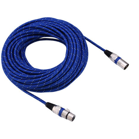 20 Meter langes XLR-Audiokabel (Stecker auf Buchse) für professionelle Mikrofone