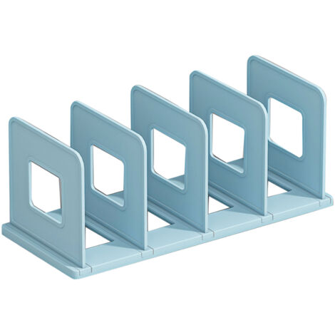 Minimalistischer, vertikaler PP-Aktenordner, 4 Fächer für Büro, Schule oder Zuhause, Blau