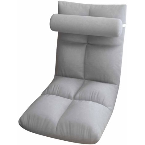 Klappbarer Bodenstuhl mit Rückenlehne, bequemes Schlafsofa zum Spielen und Meditieren, grau für Erwachsene (1/5)
