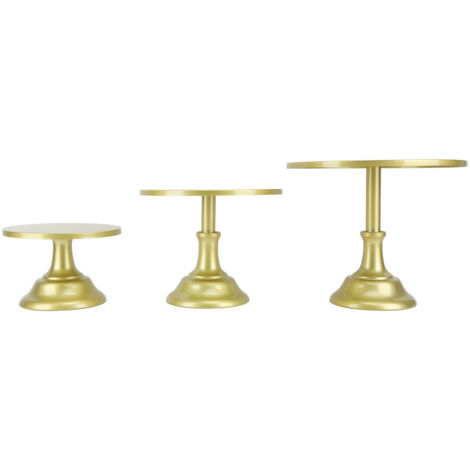 3-teiliger Tortenständer im europäischen Stil aus goldfarbenem Metall für Geburtstage, Hochzeiten, Babypartys und als Dekoration für Zuhause (1/5)