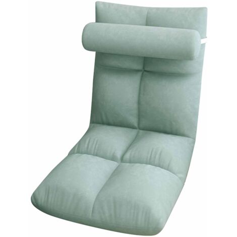 Klappbarer Bodenstuhl mit Rückenlehne – Bequemes Schlafsofa für Gaming, Meditation für Erwachsene, Pfauenblau (1/5)