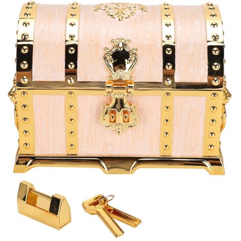 Vintage Schmuckkästchen mit Schloss – Etui für Halsketten und Ohrringe (1/5)
