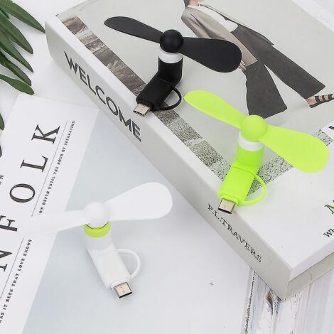 Set mit 3 Mini-Handyventilatoren, 3-in-1 USB-Mini-Handyventilator für Android-Handys, USB Typ-C-Handys usw. (1/5)