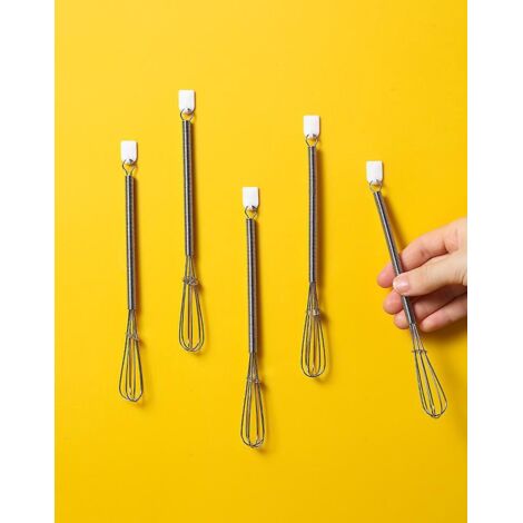 5 Mini-Schneebesen aus Edelstahl, manueller Eierquirl für Kuchen, 18 cm (1/5)