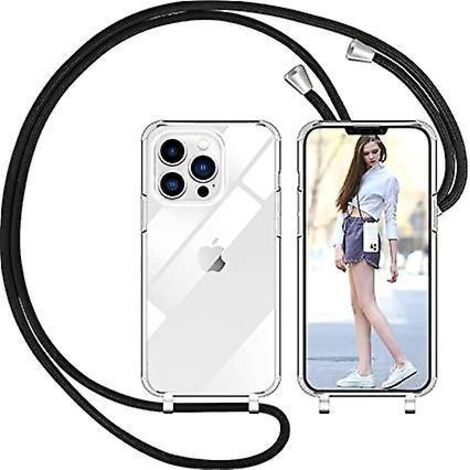 nupacknn Hülle mit Trageband für iPhone 13 Pro, transparente, verstellbare Handyhülle mit Halskettenfunktion, tragbare Hülle mit Trageband, Rundumschutz für Ihr iPhone (1/5)