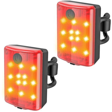 2er-Pack Fahrradrücklichter, ultrahelle, per USB aufladbare Fahrradrücklichter, 4 Leuchtmodi, Fahrradrücklichter für Fahrradhelme