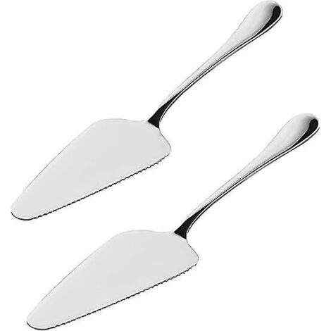 2-teiliges Edelstahl-Tortenheber-Set (23 cm), Tortenheber, Tortenmesser, Pizzaheber mit Wellenschliff, Besteckset für Küche und Restaurant