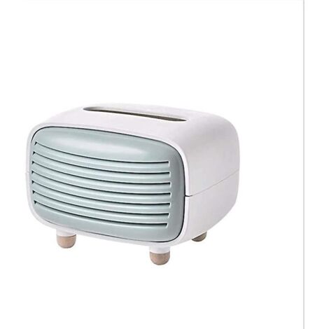 Kreative kabellose Taschentuchbox mit Radiofunktion (grün), einzigartige Aufbewahrungsbox aus Kunststoff und Stoff für Wohnzimmer, Wohnaccessoires (1/5)