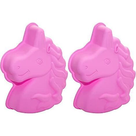 Einhorn-Kuchenform, rosa Einhorn-Kuchenform, Silikon-Einhorn-Kuchenform – Silikonform für Kuchen, Eiscreme, Schokolade, Brot, Desserts – Für (1/5)