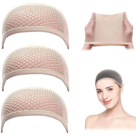 3-teilige Damen-Perückenhaube, hautfarbene Perückennetzhaube, Cosplay-Perücken-Haarnetz (1/5)