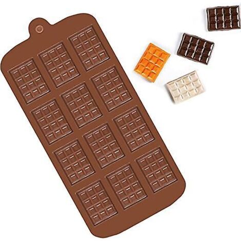 Schokoladenformen, Mini-Silikonformen Schokoladenformen, 12 antihaftbeschichtete Mulden, Fondantform, leicht zu entformen, für hausgemachte Pralinen, Bonbons und Schokolade (1/5)
