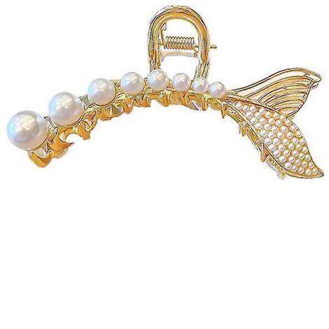 Haarspangen im koreanischen Stil, elegant mit Diamanten, Perlen und Blumen, aus Metall, für Damen, mit Haifisch-Motiv (1/4)