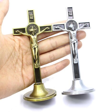 Stück Kruzifix-Statuen, Kreuz, Jesus Christus, Ornamente, Dekoration für Garten, katholische Kapelle (1/5)