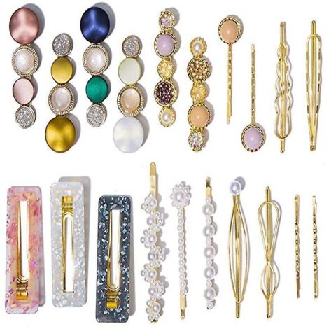 Set mit 20 Perlenhaarspangen, Haaraccessoires für süße Mädchen, künstliche Macaron-Perlenhaarspangen, Haarspangen (1/4)