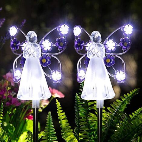 leuchtende Engel (lila) – Dekorative Solarlampe für den Garten, Erinnerungsgeschenk, LED-Beleuchtung (1/5)