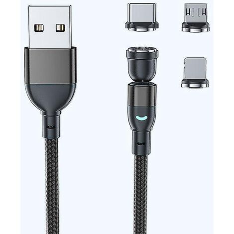 1 magnetisches Ladekabel für Schnellladen und Datensynchronisation, 1 m magnetisches Stromkabel, 360°-Magnetkabel für... (1/5)