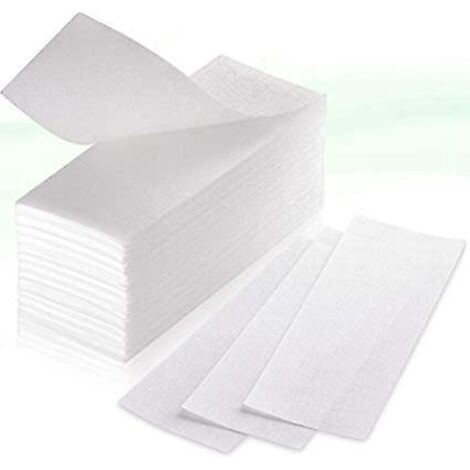 Vliesstreifen für Heißwachs und Zuckerpaste, 150 reißfeste Polyester-Haarentfernungsstreifen für alle Wachsarten an Beinen und Brust (1/5)
