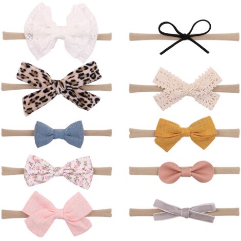 10er-Pack K Bb Stirnbänder, Einheitsgröße, Haarband für Babys, Haarband mit Schleife, Stirnband-Accessoires, Baby-Turban. (1/5)
