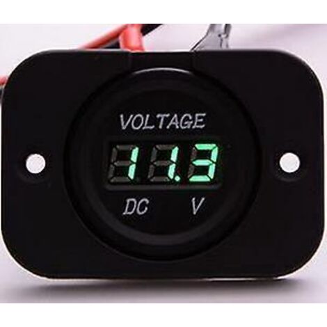 Wasserdichtes digitales Voltmeter, 1 Stück, für Motorräder, Lkw, Boote Wasserdichtes digitales Voltmeter, 1 Stück, für Motorräder, Lkw, Boote