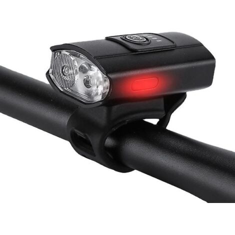 Wiederaufladbare LED-Fahrradlampe mit USB-Anschluss, einstellbares Fern- und Abblendlicht