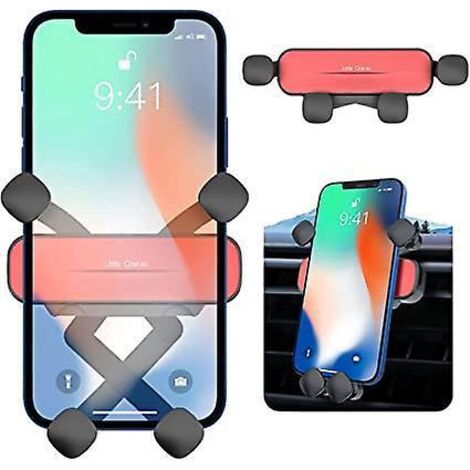 Rote Auto-Handyhalterung (12–17 cm), Schwerkraft-Handyhalterung, universelle Auto-Smartphone-Halterung, 36° drehbare Air-Mesh-Halterung (1/5)