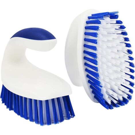 Set mit 2 Bürsten mit steifen Borsten für die Reinigung, robuste Bürste, Handbürste mit stabilem Griff für Böden, Teppiche und Autos (1/5)