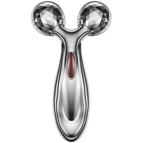 Ein 3D-Silber-Roller-Massagegerät für Gesichtsmassage, Hautstraffung, Doppelkinnentfernung, geeignet für Gesicht und Körper (1/5)