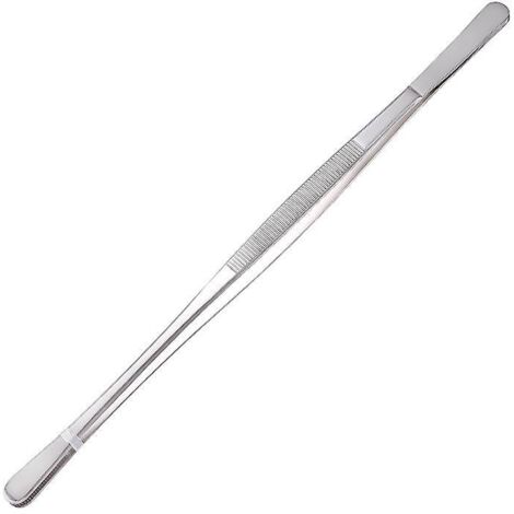 31 cm lange Küchenzange aus Edelstahl, Steakzange für Grills und Steaks mit geriffelter Grifffläche, ideal für Köche, Gourmets und alle, die gerne grillen. (1/5)