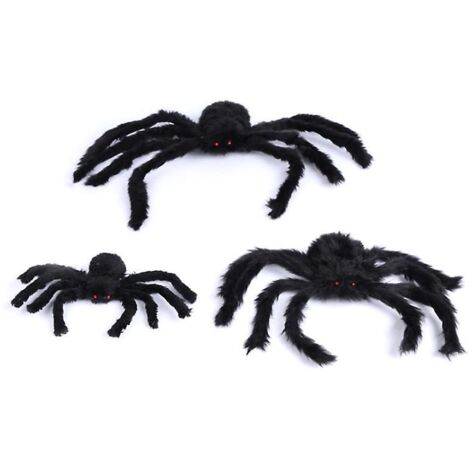 Realistische Spinne, 3-teilig, 50 cm lang – Gruseliges Spielzeug, realistische Tiernachbildung – Hochelastisch und flexibel – Stressabbau (1/5)